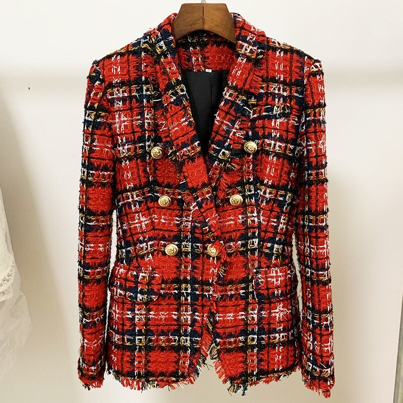Women's Plaid Shorts Suit