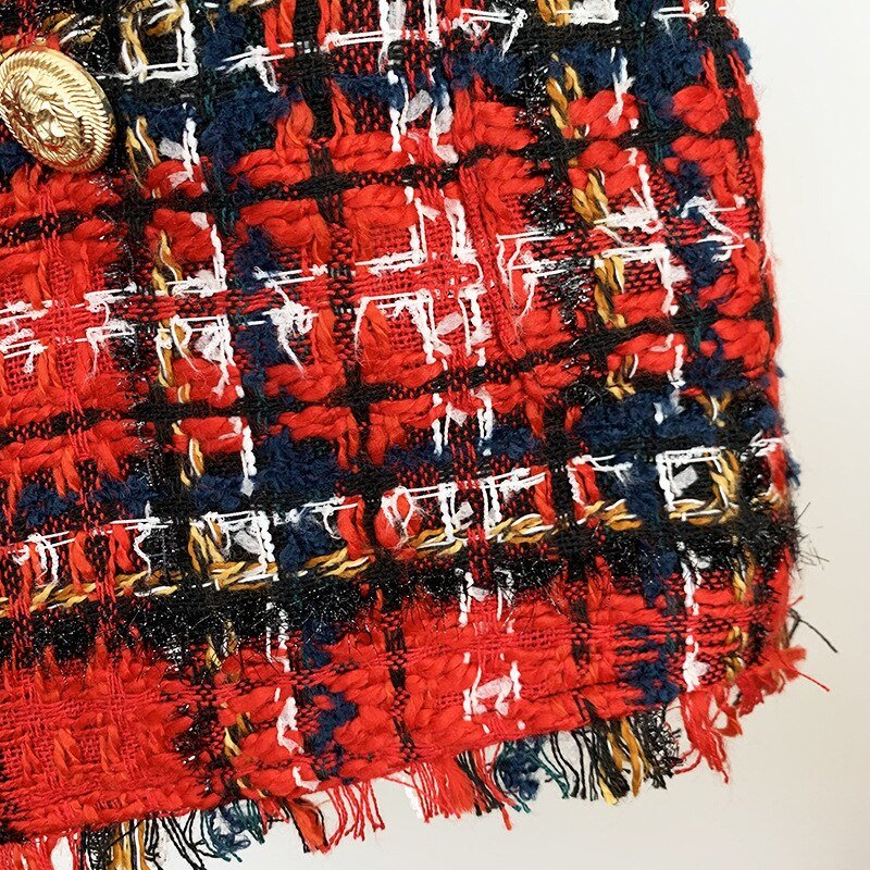 Women's Plaid Shorts Suit