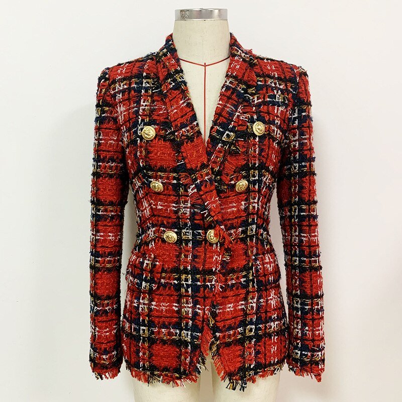 Women's Plaid Shorts Suit