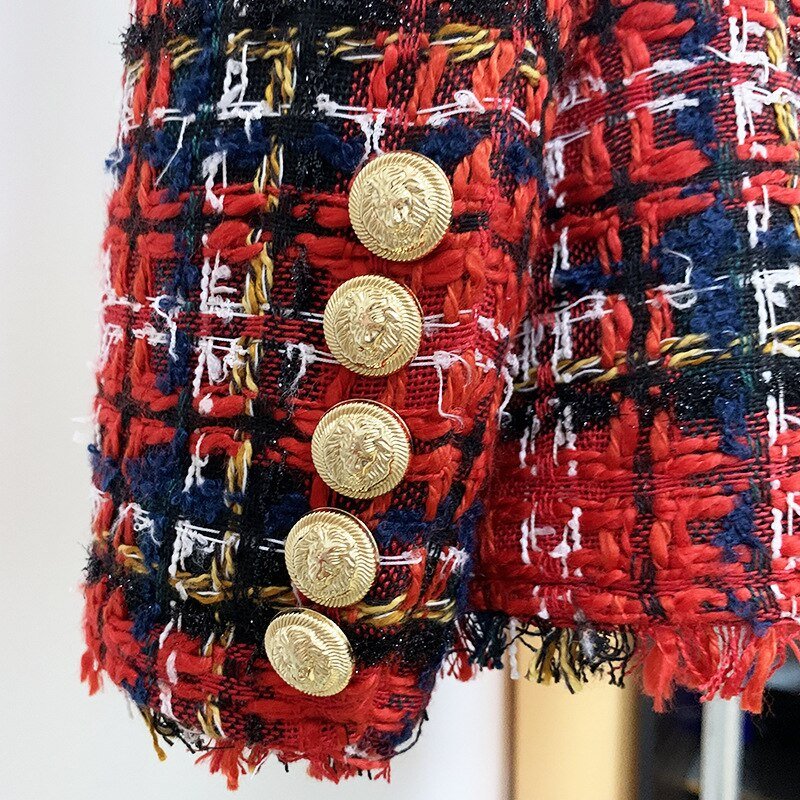 Women's Plaid Shorts Suit