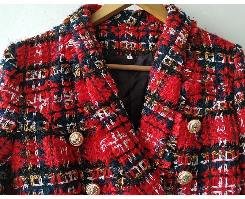 Women's Plaid Shorts Suit