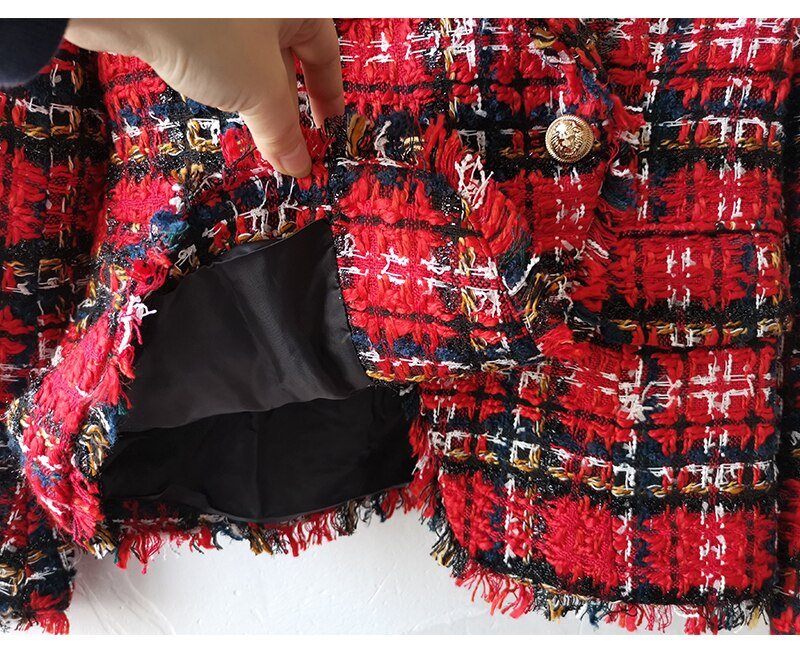 Women's Plaid Shorts Suit