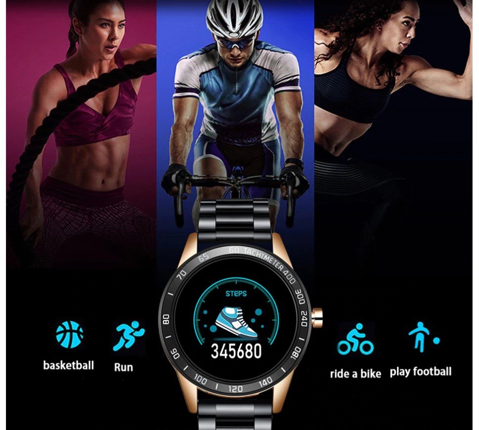 Men's Stainless Steel Smart Watch