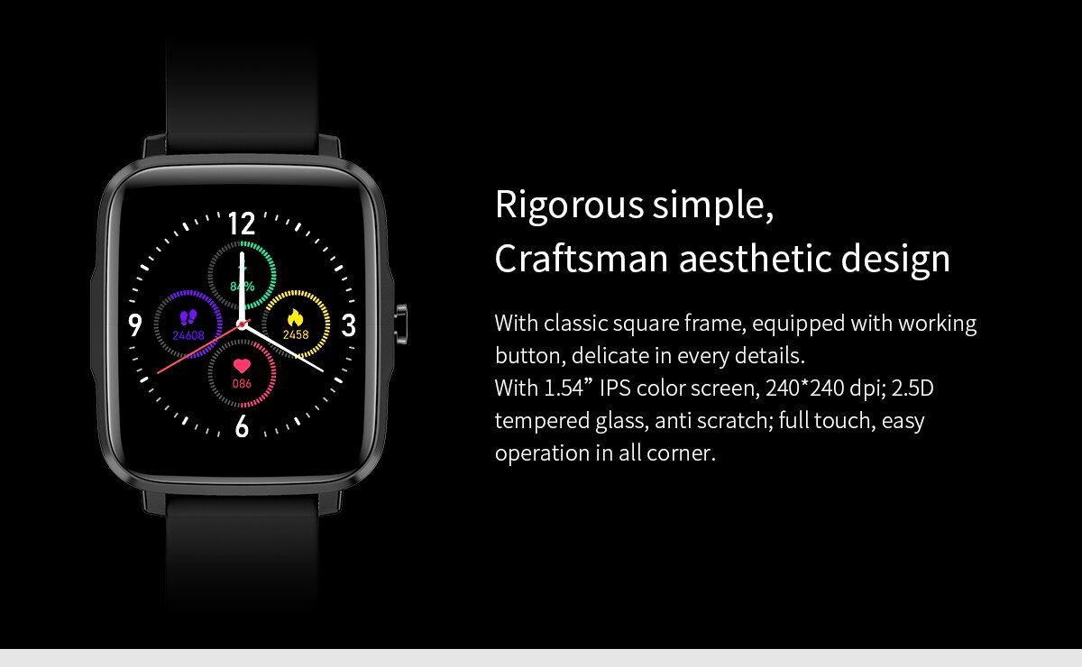 IP68 Smart Watch with Heart Rate Monitor