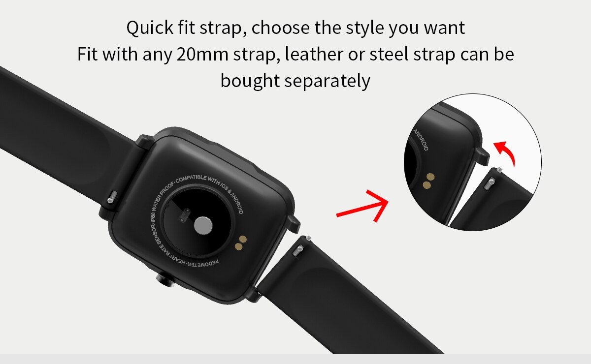 IP68 Smart Watch with Heart Rate Monitor