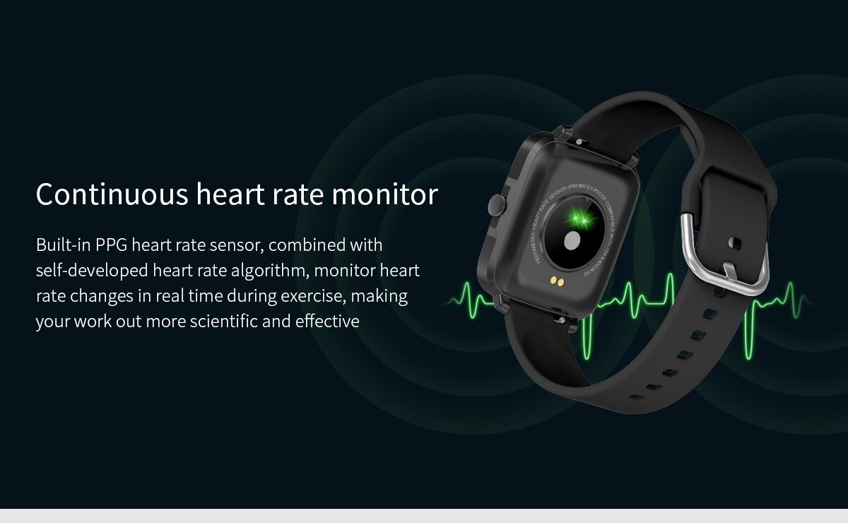 IP68 Smart Watch with Heart Rate Monitor
