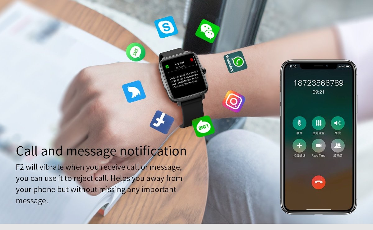 IP68 Smart Watch with Heart Rate Monitor
