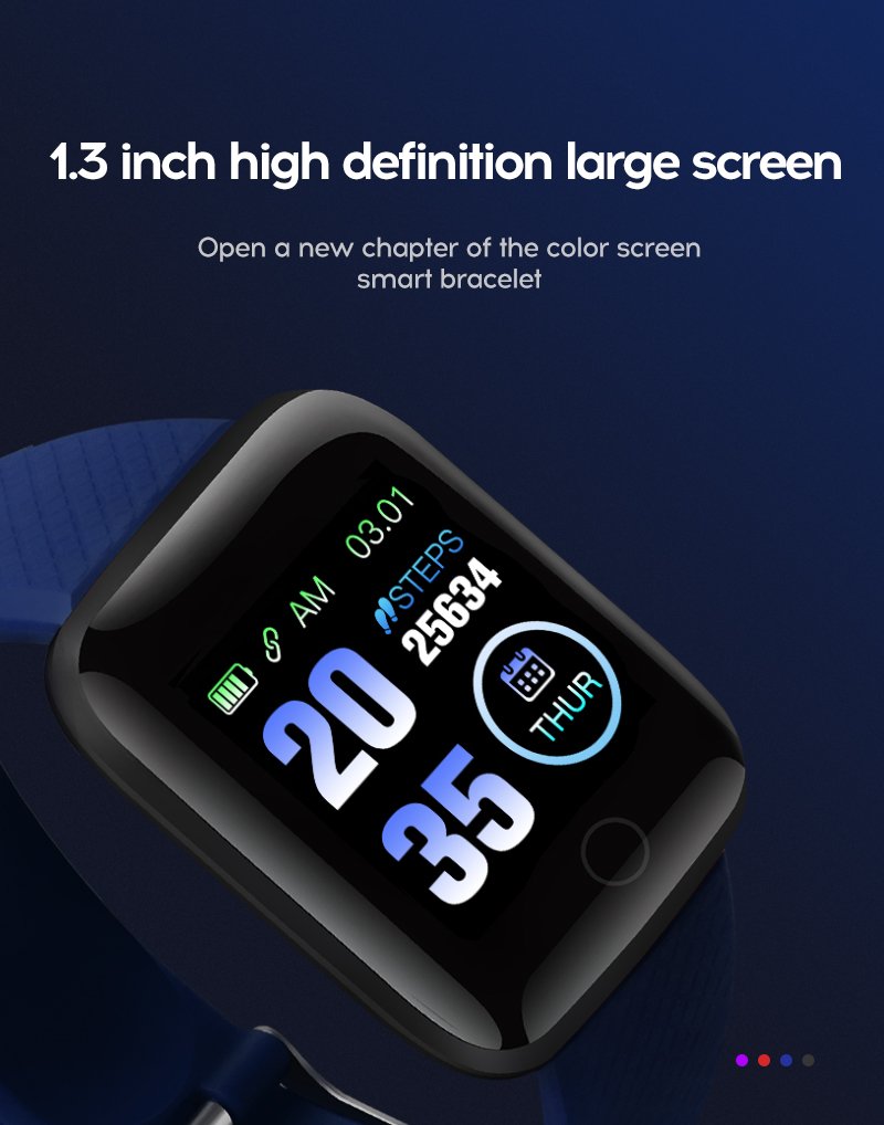 Waterproof Colorful Silicone Smart Watch