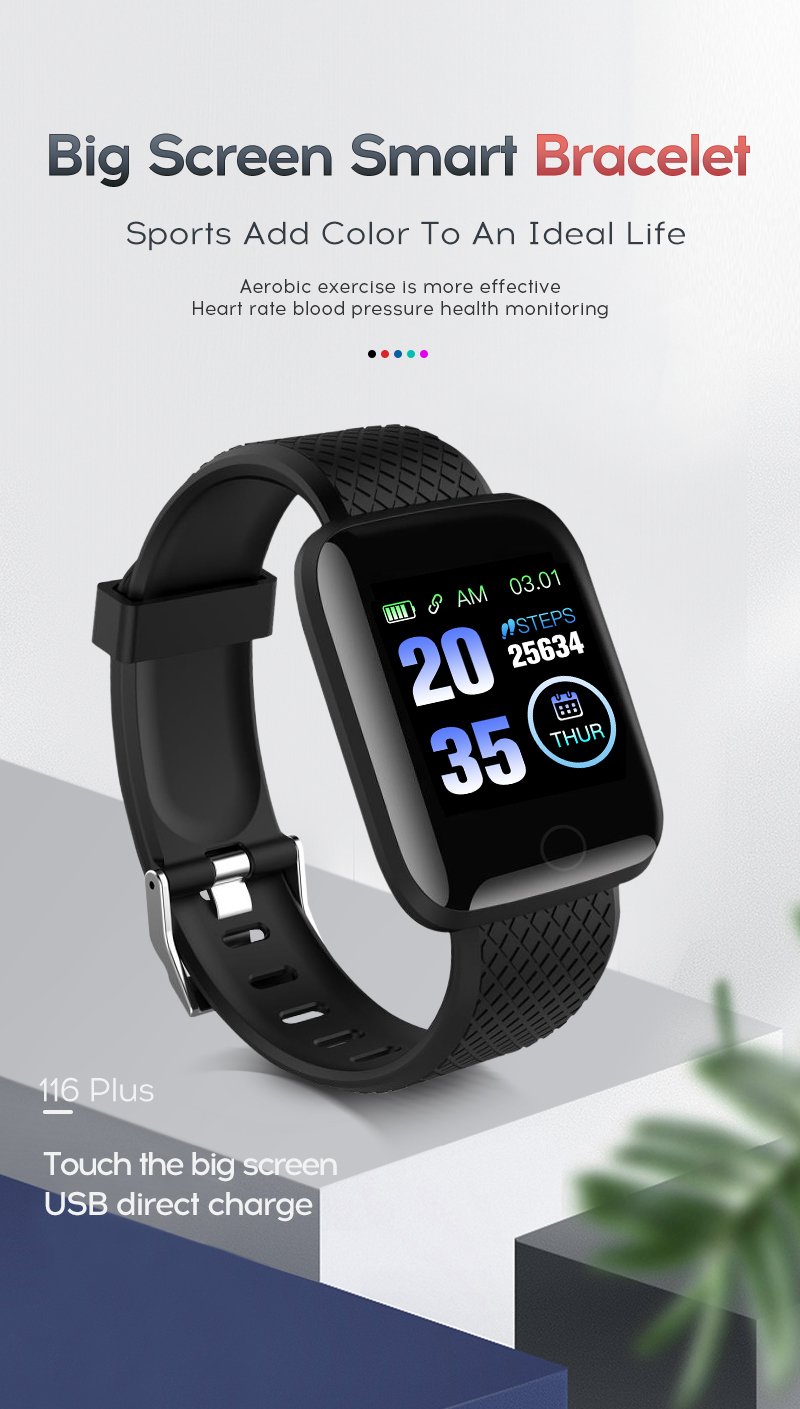 Waterproof Colorful Silicone Smart Watch