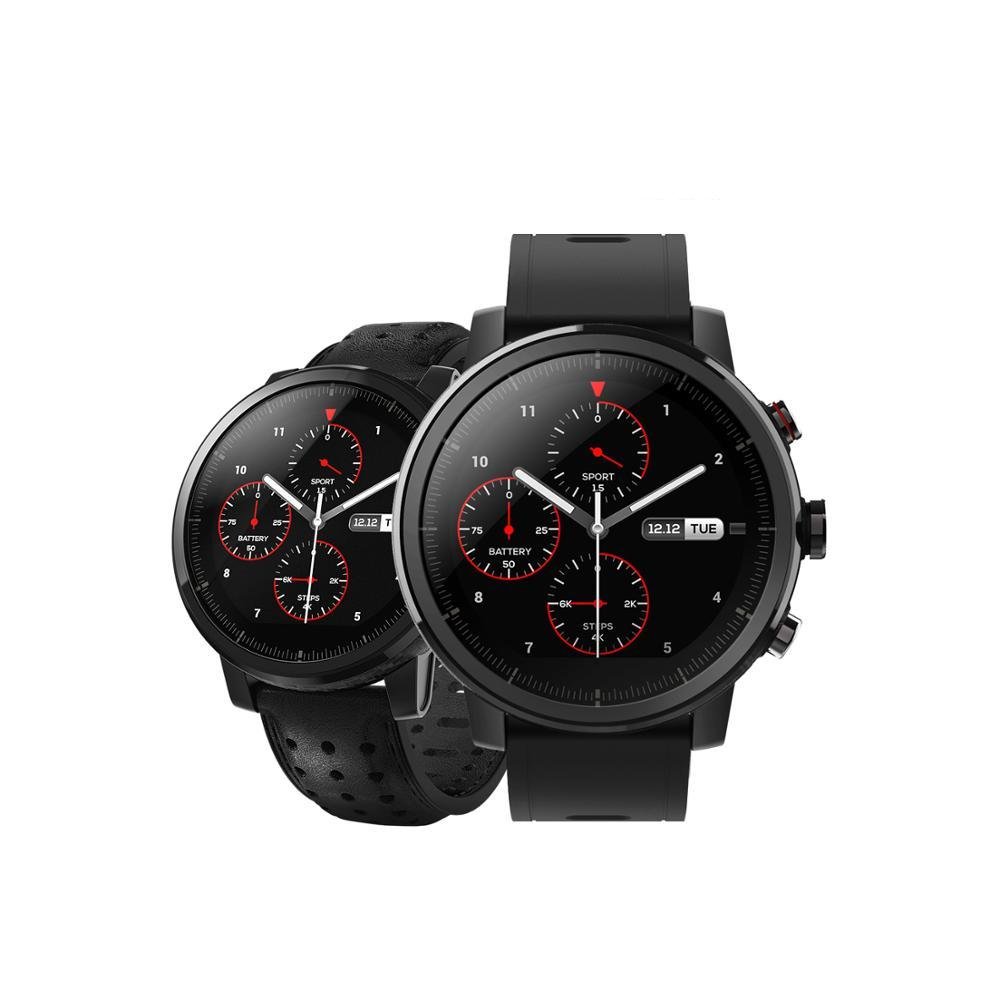 Men's Business Smart Watch with Perforated Leather Band