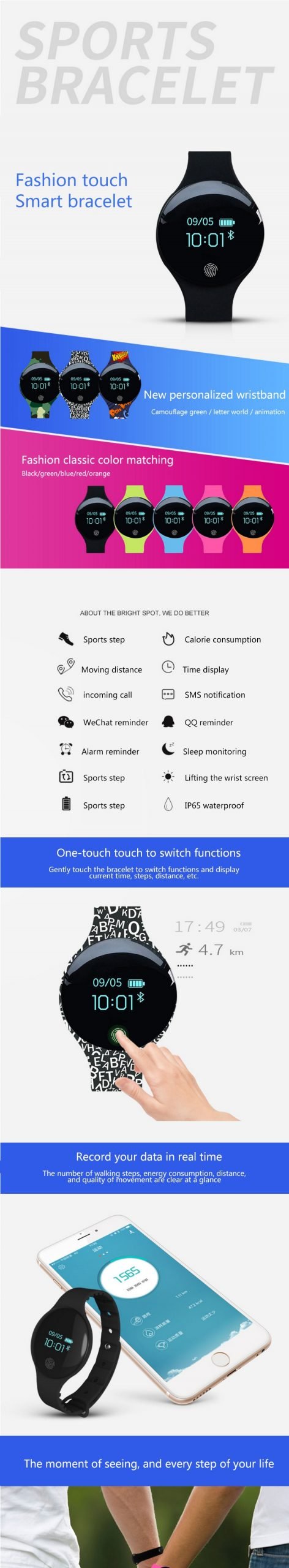 Colorful Touch Screen Smart Watches