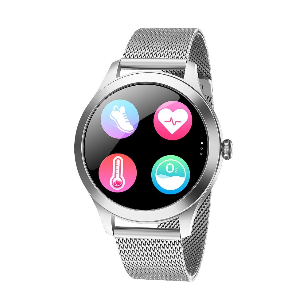 Women's Waterproof Round Metal Smart Watch