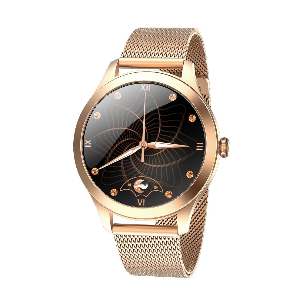 Women's Waterproof Round Metal Smart Watch