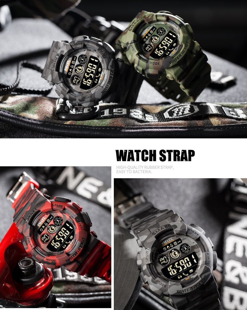 Men's Camouflage Print Smart Watches