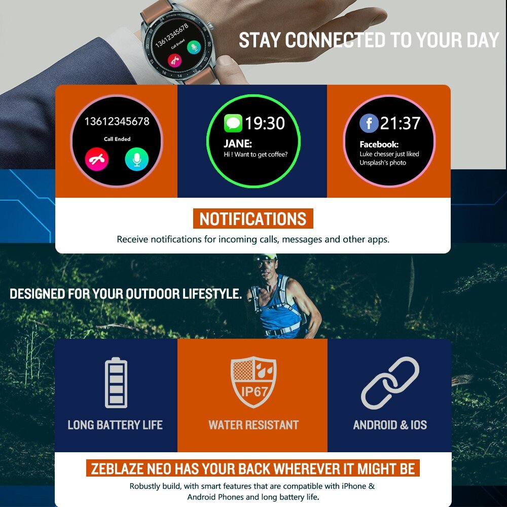 Smart Watch with Touch Display