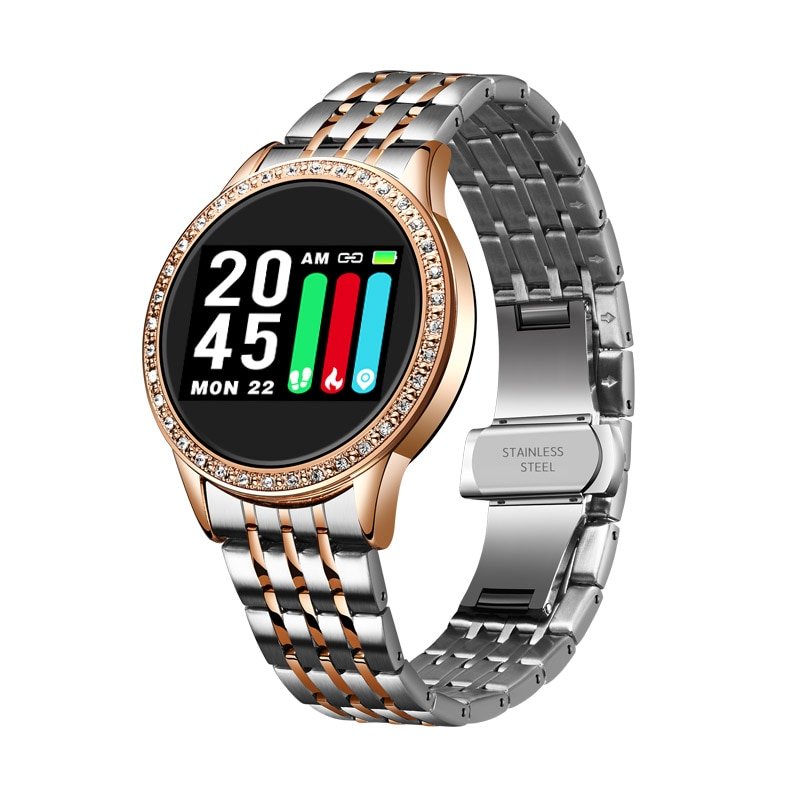 Women's Crystal Patterned Business Smart Watch