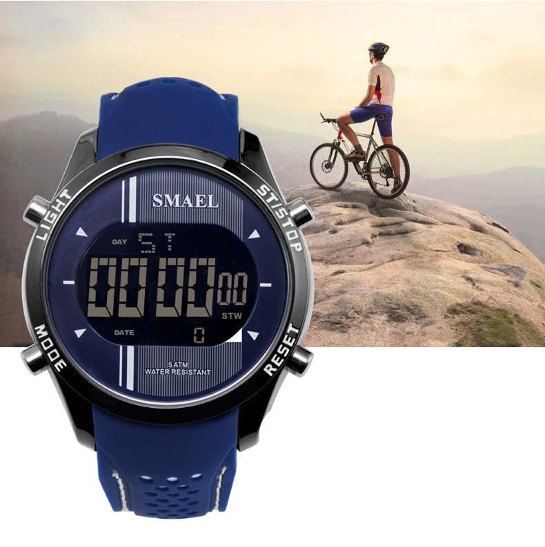 Men's Contrast Design LED Smart Watches