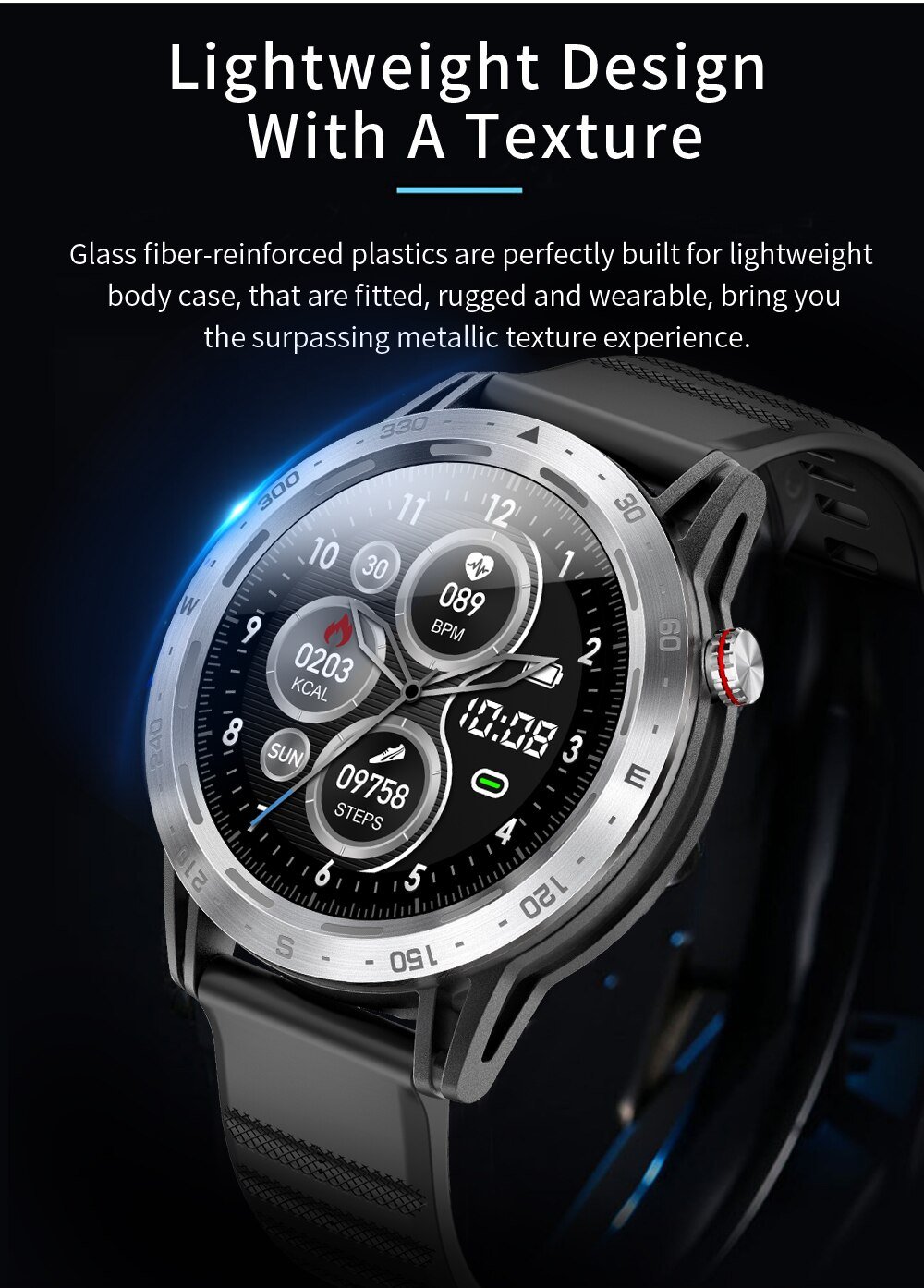 Smart Watch with Blood Oxygen Sensor