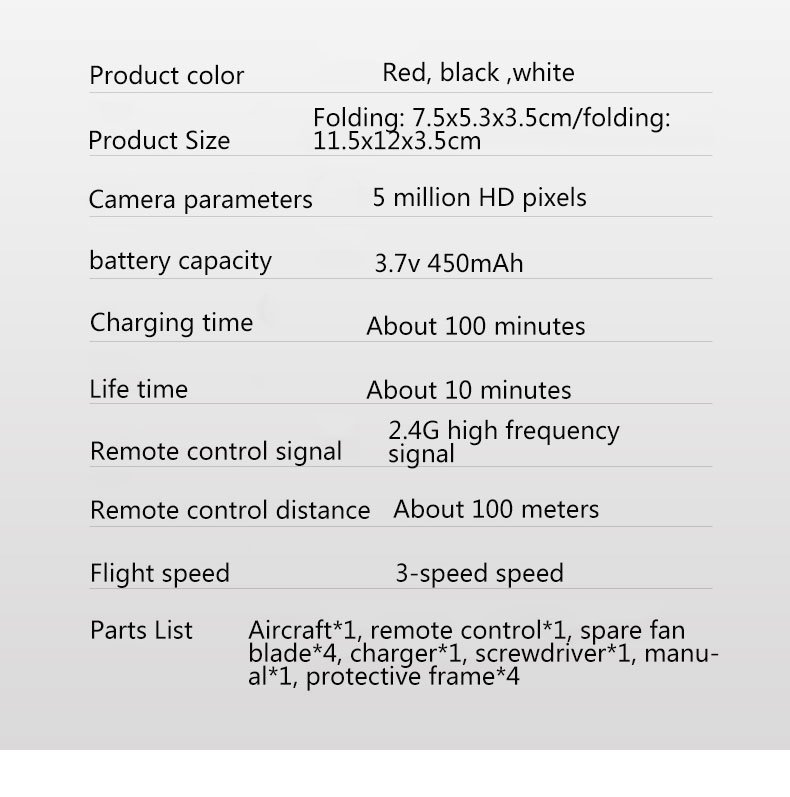 Folding Small Drone with HD Camera