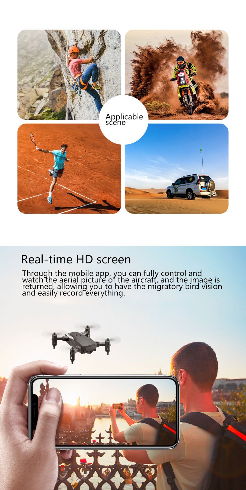 Folding Small Drone with HD Camera