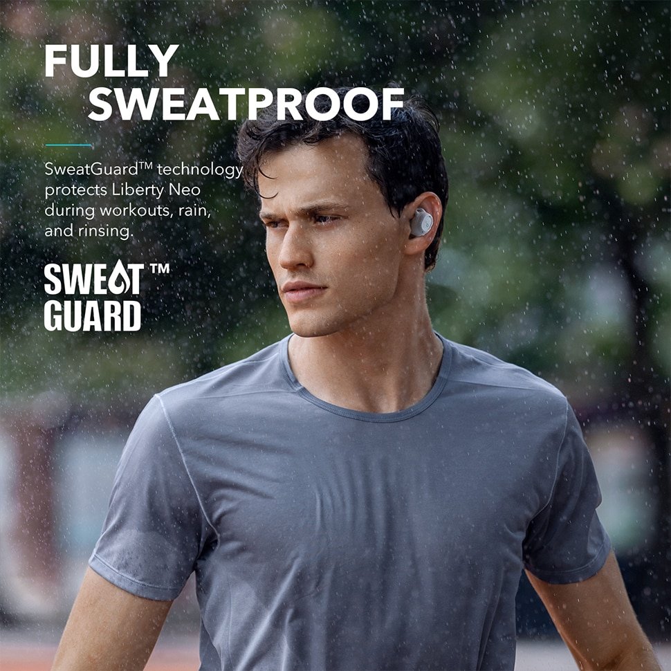 Sweatproof Noise Isolation Wireless Earphones with Bluetooth 5.0