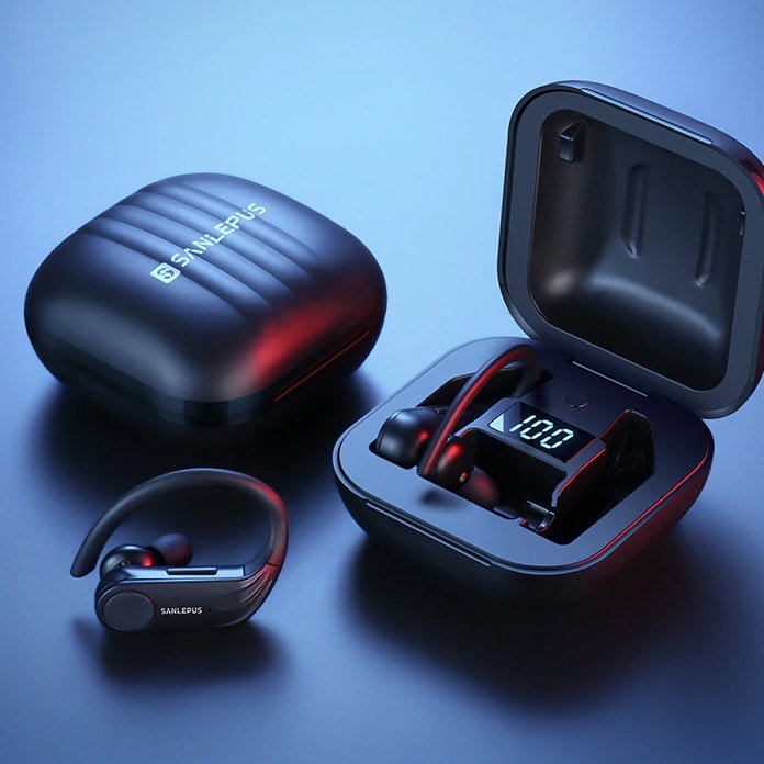 Bluetooth Earphones with LED Display