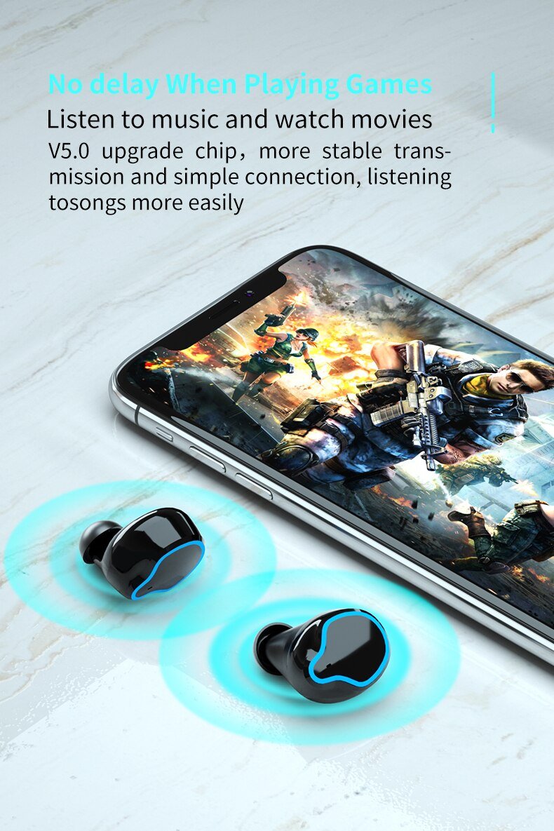 Wireless Headphones Charging Box with Flashlight