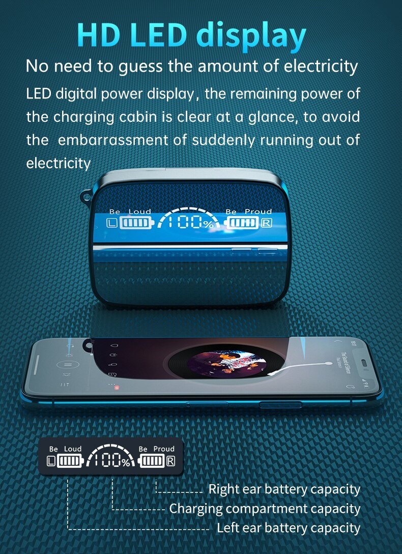 Wireless Headphones Charging Box with Flashlight