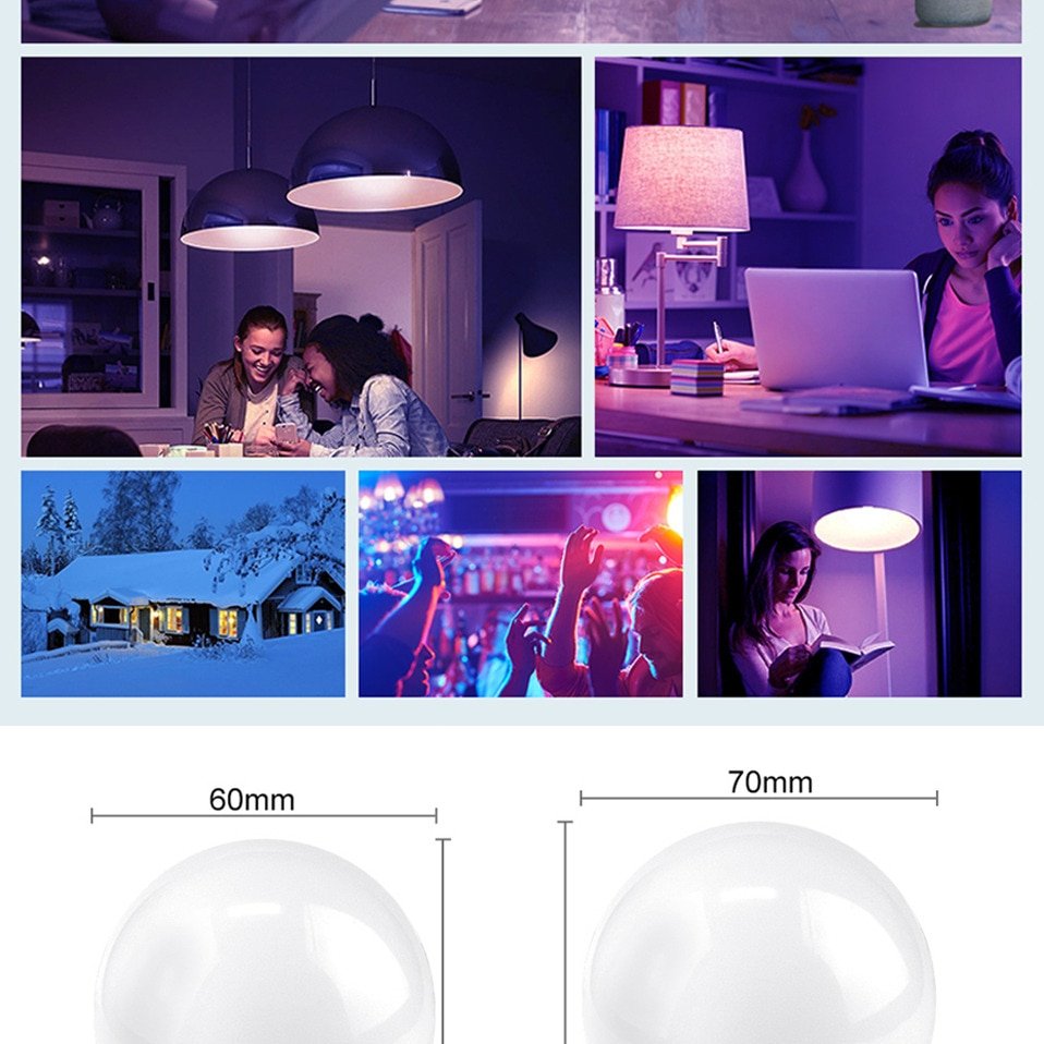 LED Bulb with Smart Life APP, Voice Control for Google Home, Alexa