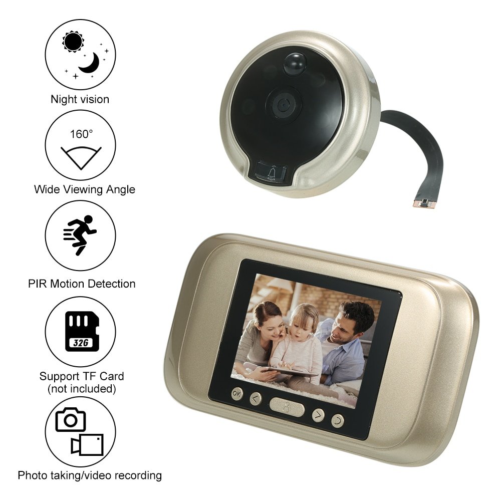 Smart Digital Video Door Viewer for Home Security