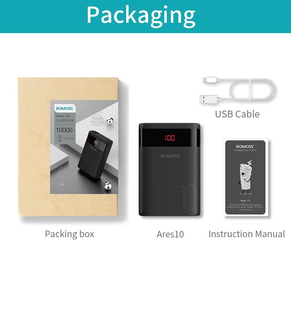 10000 mAh Portable Double USB Power Bank