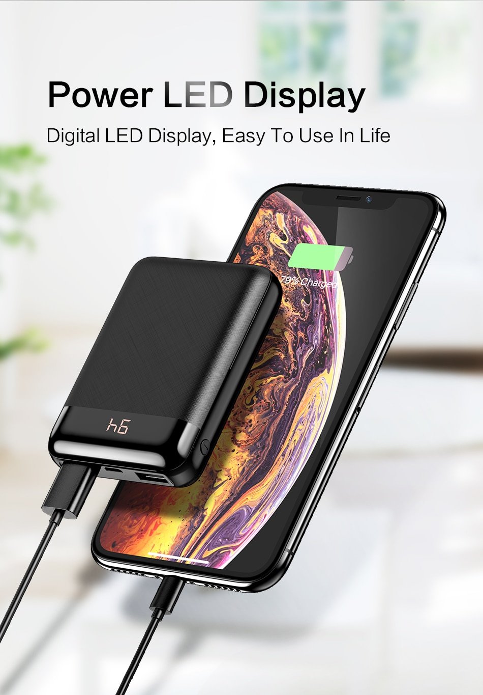 10000 mAh Compact Design Power Bank