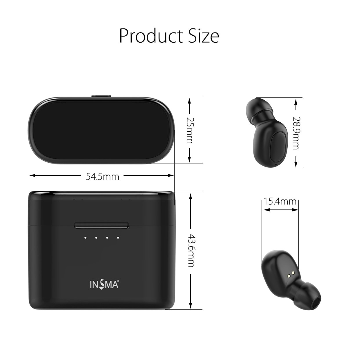 Hi-Fi Stereo Earbuds with QI Charging Case