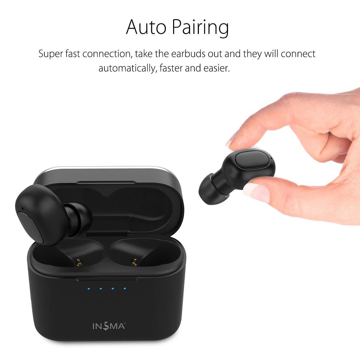 Hi-Fi Stereo Earbuds with QI Charging Case