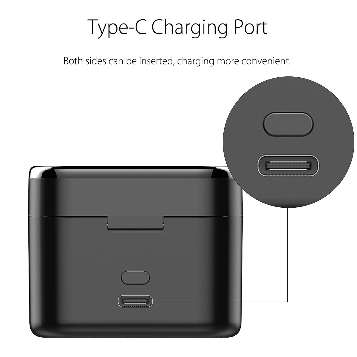 Hi-Fi Stereo Earbuds with QI Charging Case