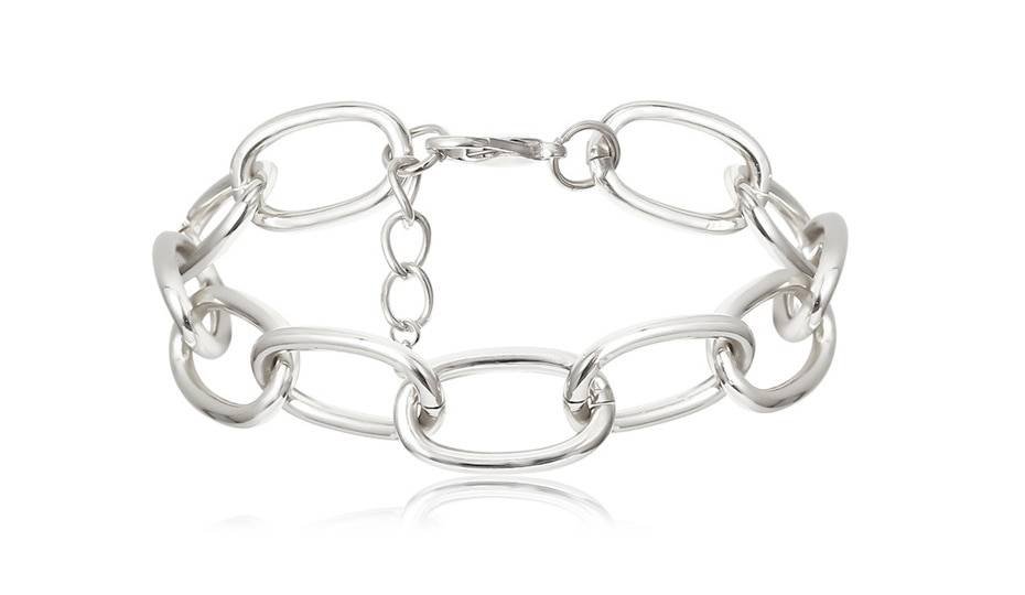 Curb Cuban Chain Bracelets Set for Women, 4 Pcs