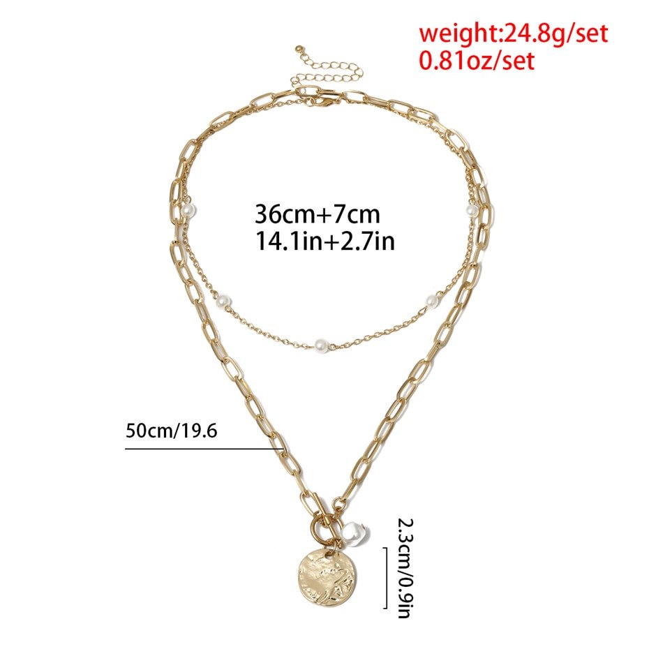 Women's Baroque Pearl Coin Pendant