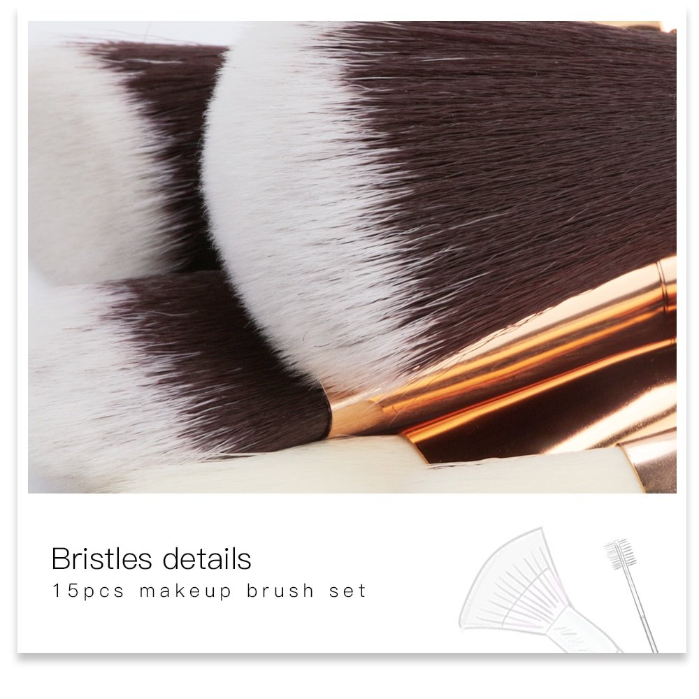 Foundation Make Up Beauty Tool Set 6/8/15 Pcs with Leather Case