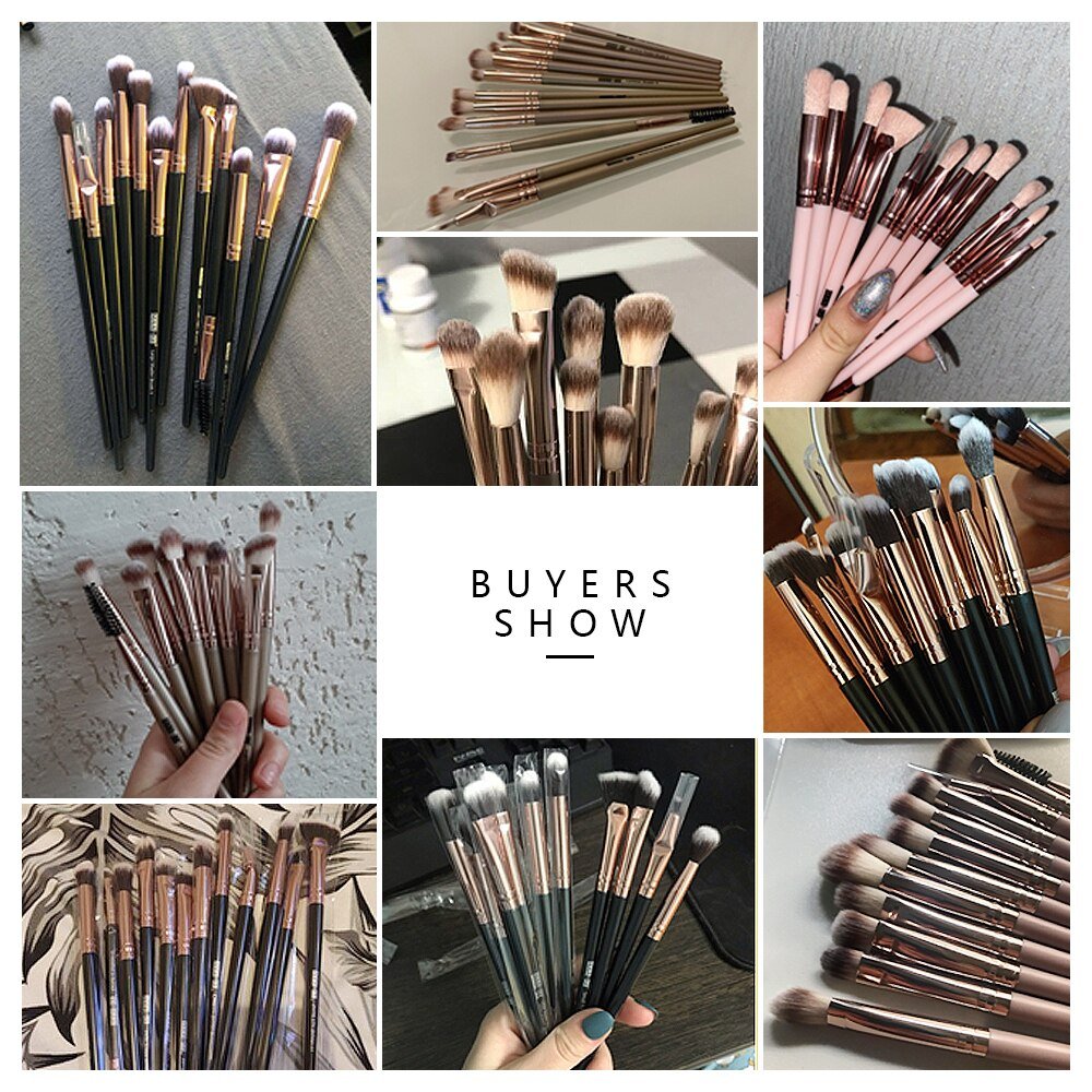 Pro Makeup Brushes 3/5/12 Pcs Set