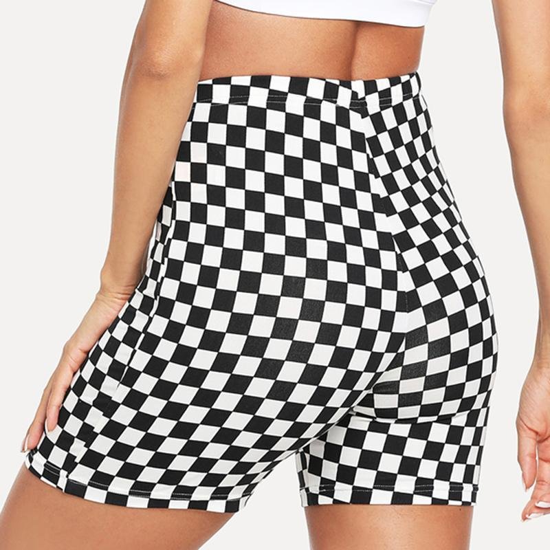 Women's Checkered Sport Shorts