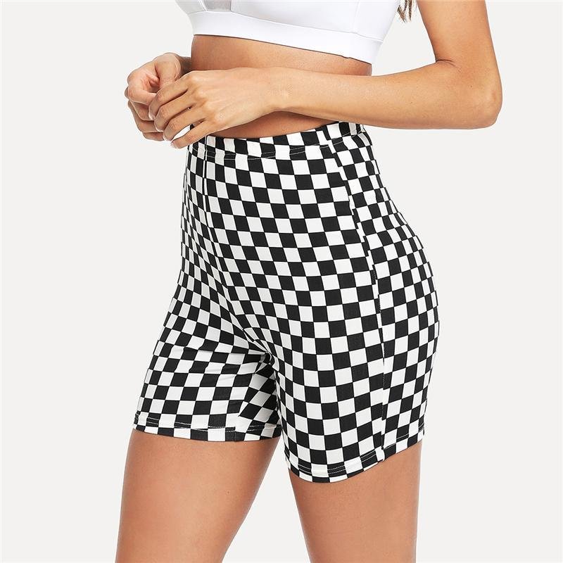 Women's Checkered Sport Shorts