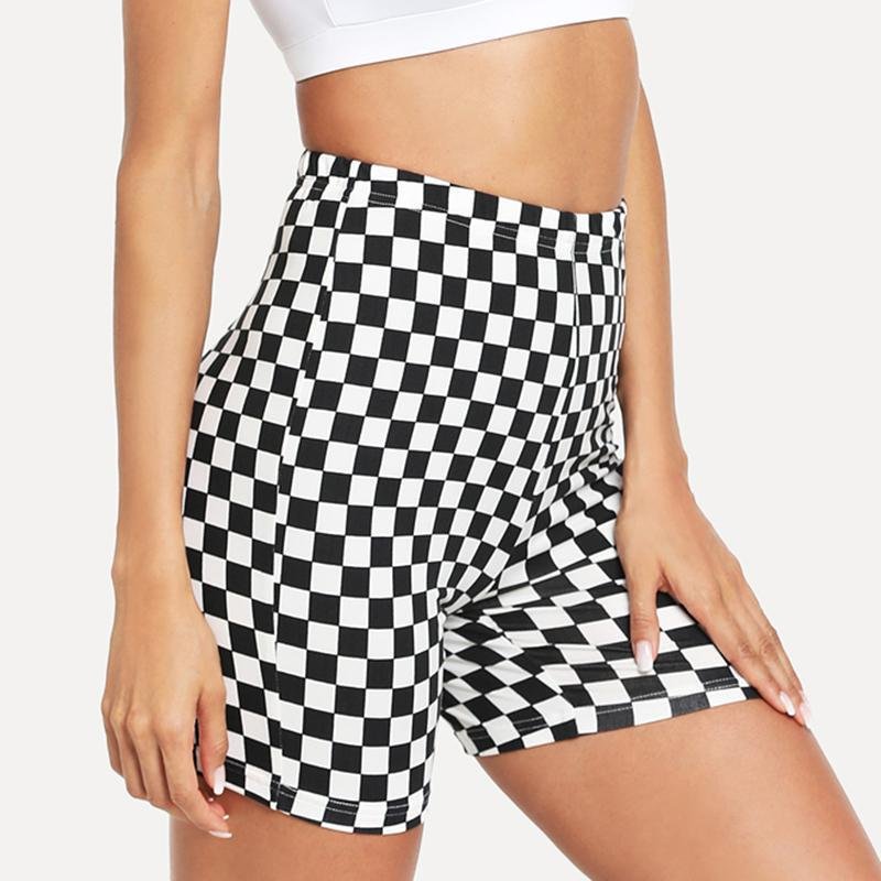 Women's Checkered Sport Shorts