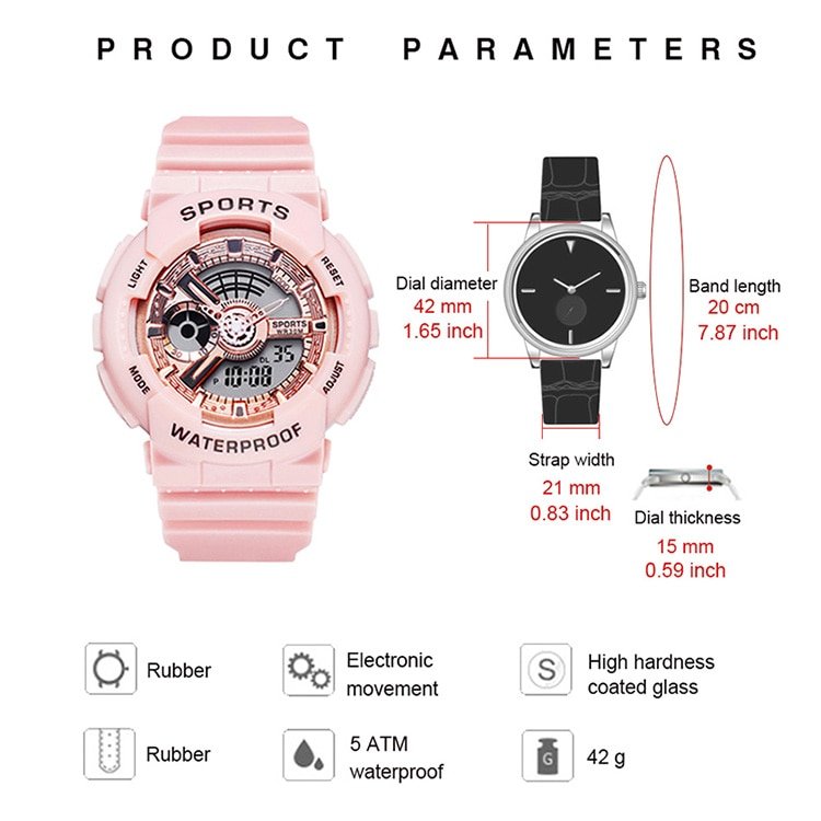 Women's Shockproof and Waterproof Sportrs Watches