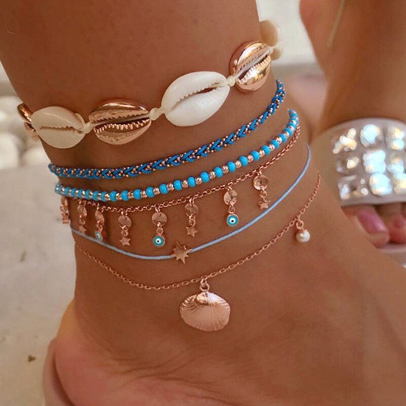 Star Charm Anklets for Ladies