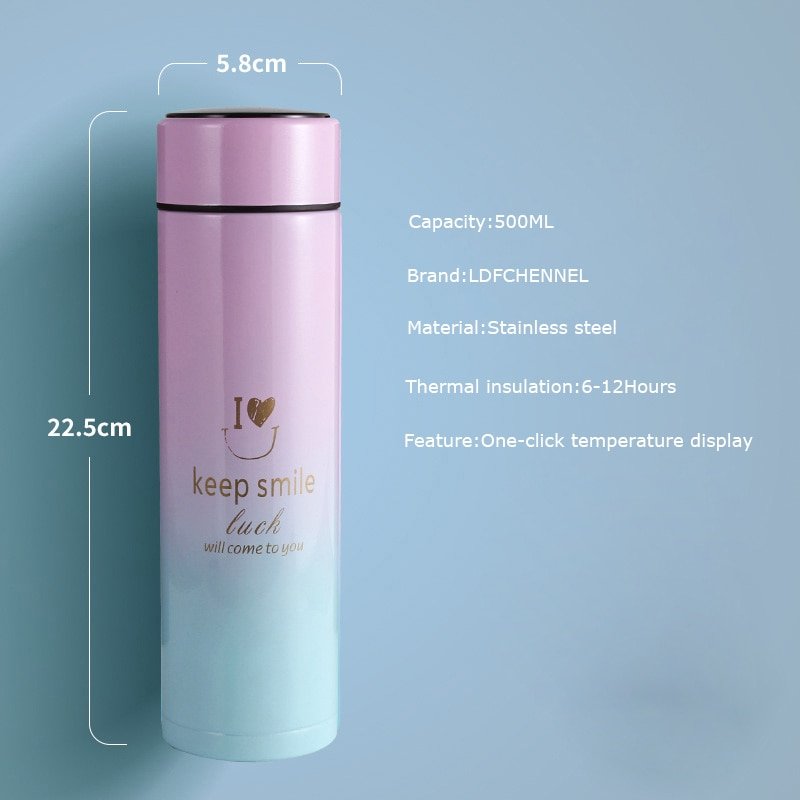 Smart Thermal Water Bottle with Digital Temperature Display