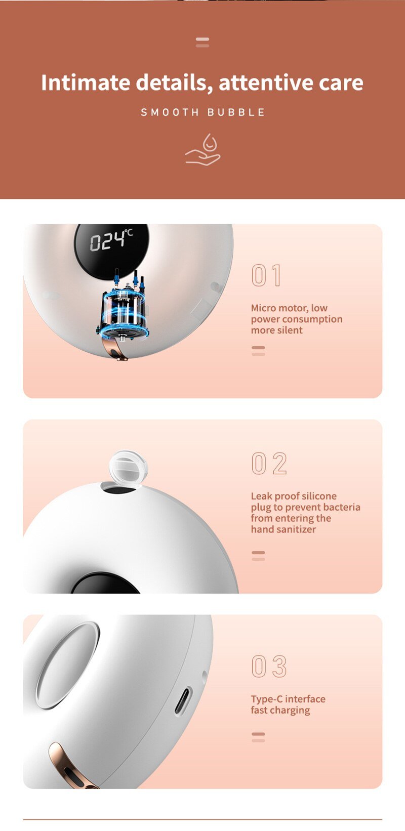 Round Shaped Smart Foam Soap Dispenser