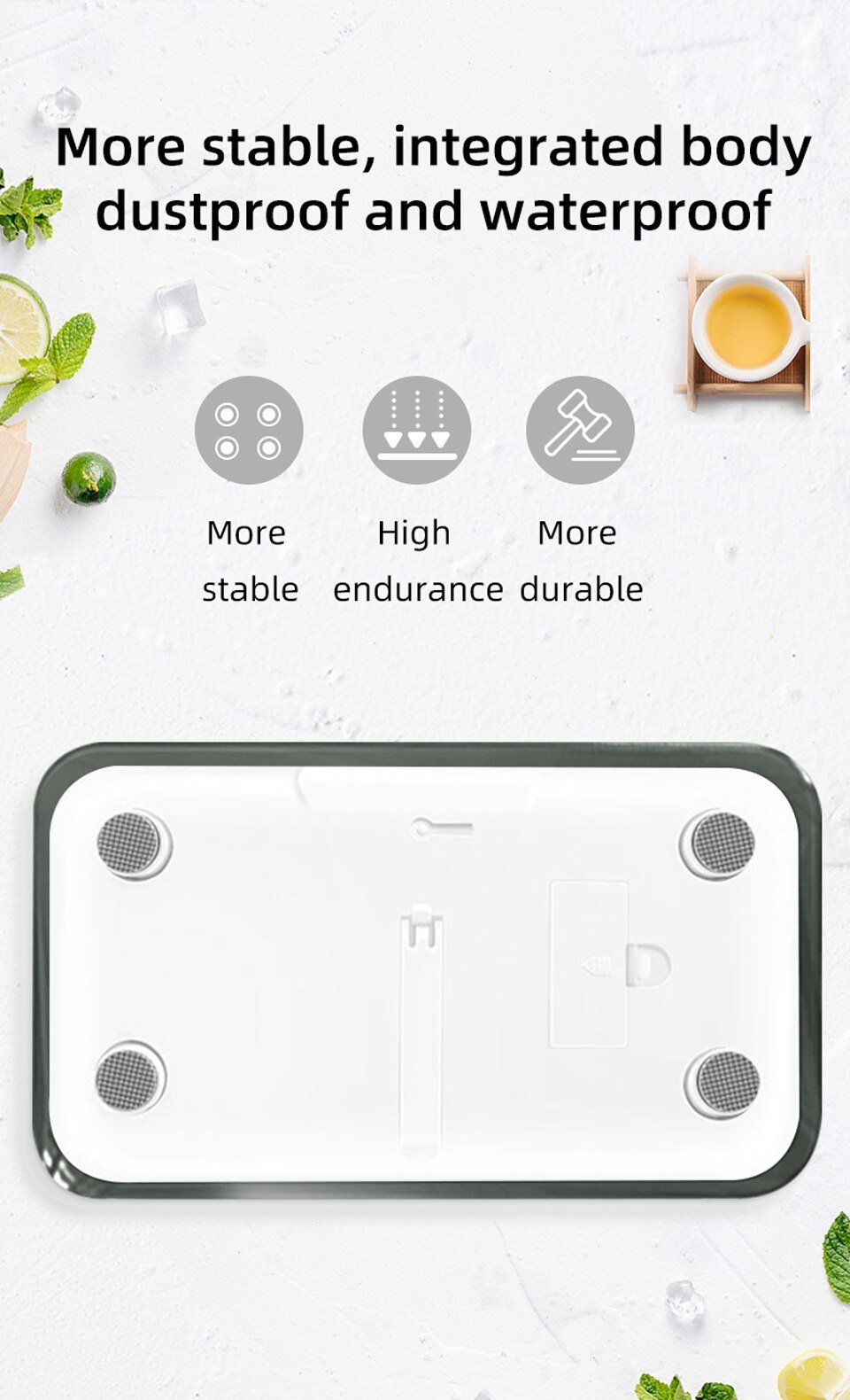 Portable Mirror Design Smart Bathroom Scale