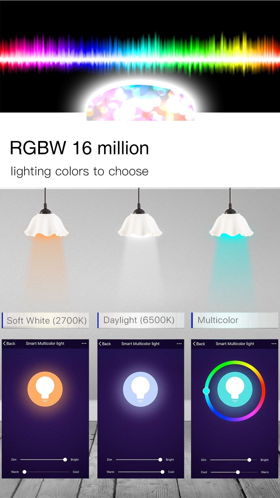 Wi-Fi Colorful Smart Light Bulb
