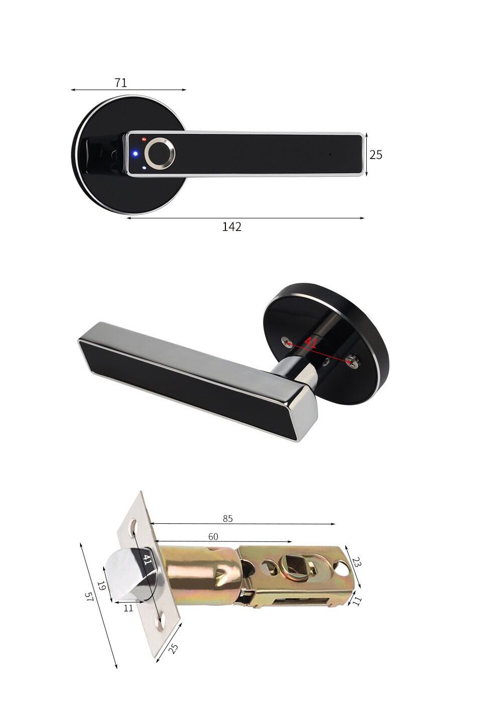 Smart Fingerprint Handle Lock
